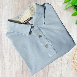 Michael Kors Mens Polo Shirt‎ Size M Blue Preppy Understated Casual